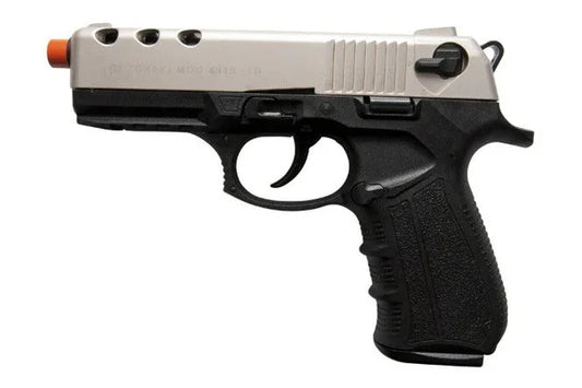 ZORAKI 4918 9MM Semi-Auto Firing Blank Prop Gun in Satin