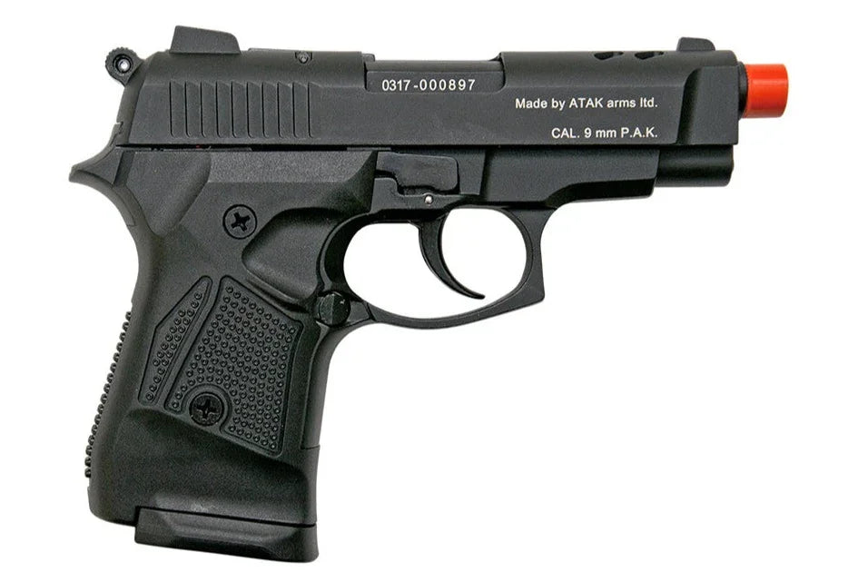 ZORAKI M2914 9mm Semi-Auto Front Firing Blank Gun in Black