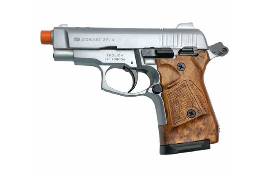 ZORAKI M2914 Front Firing Semi-Auto Blank Gun With Wood Grips