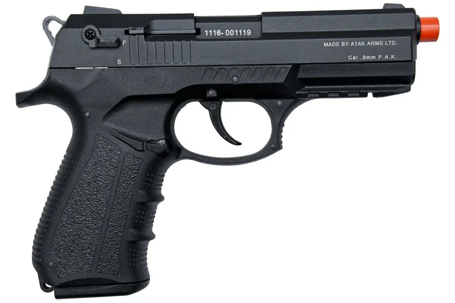 ZORAKI M2918 Semi-Auto 9mm Front Firing Blank Gun in Black