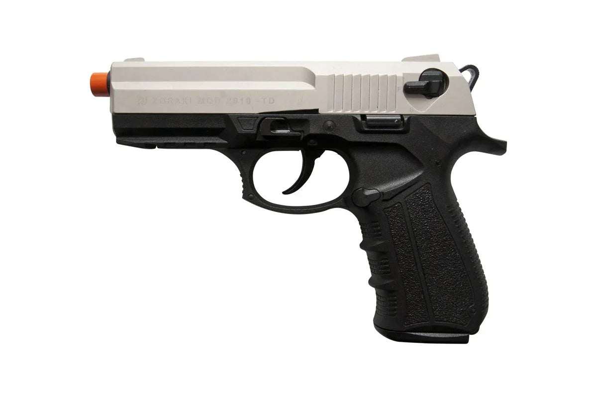 ZORAKI M2918 Semi-Auto Front Firing Blank Gun in Satin