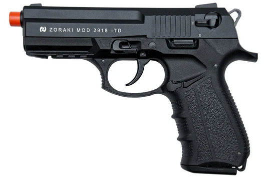 ZORAKI M2918 Semi-Auto 9mm Front Firing Blank Gun in Black