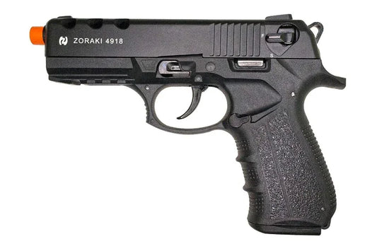 ZORAKI M4918 9mm Semi-Auto Front Firing Blank Gun in Black