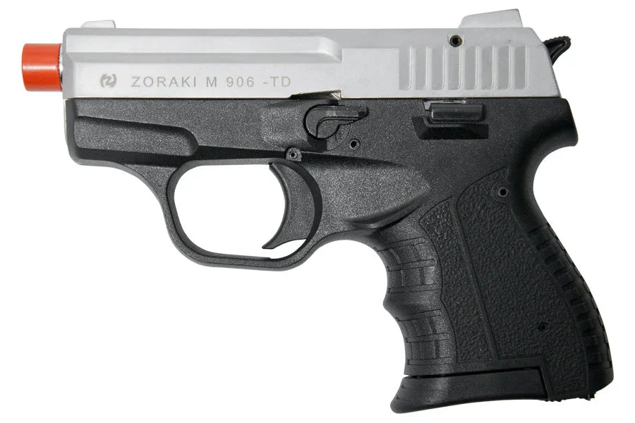 Zoraki M906 Semi Automatic 9mm Front Firing Blank Gun, Silver