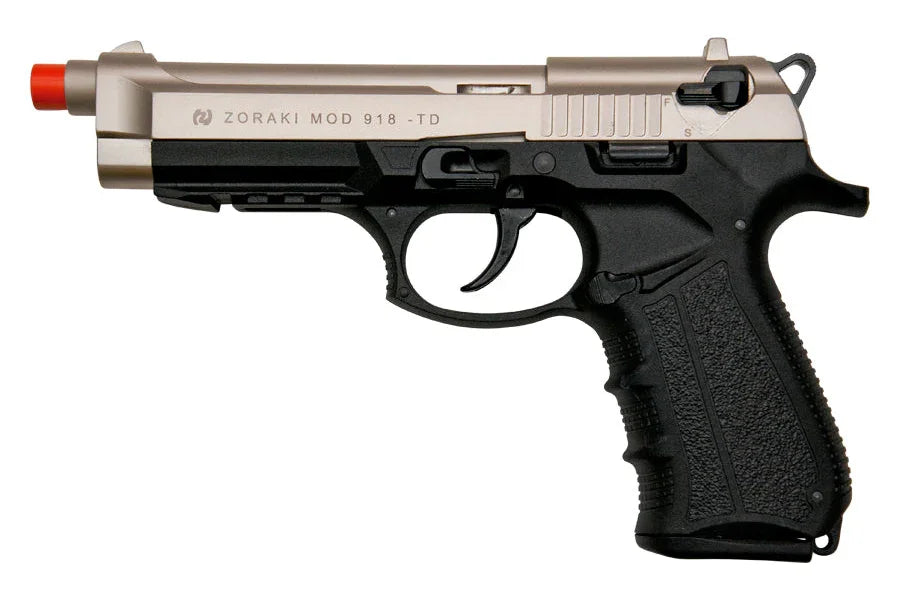 Zoraki M918 Semi-Auto Front Firing Blank Gun in Satin