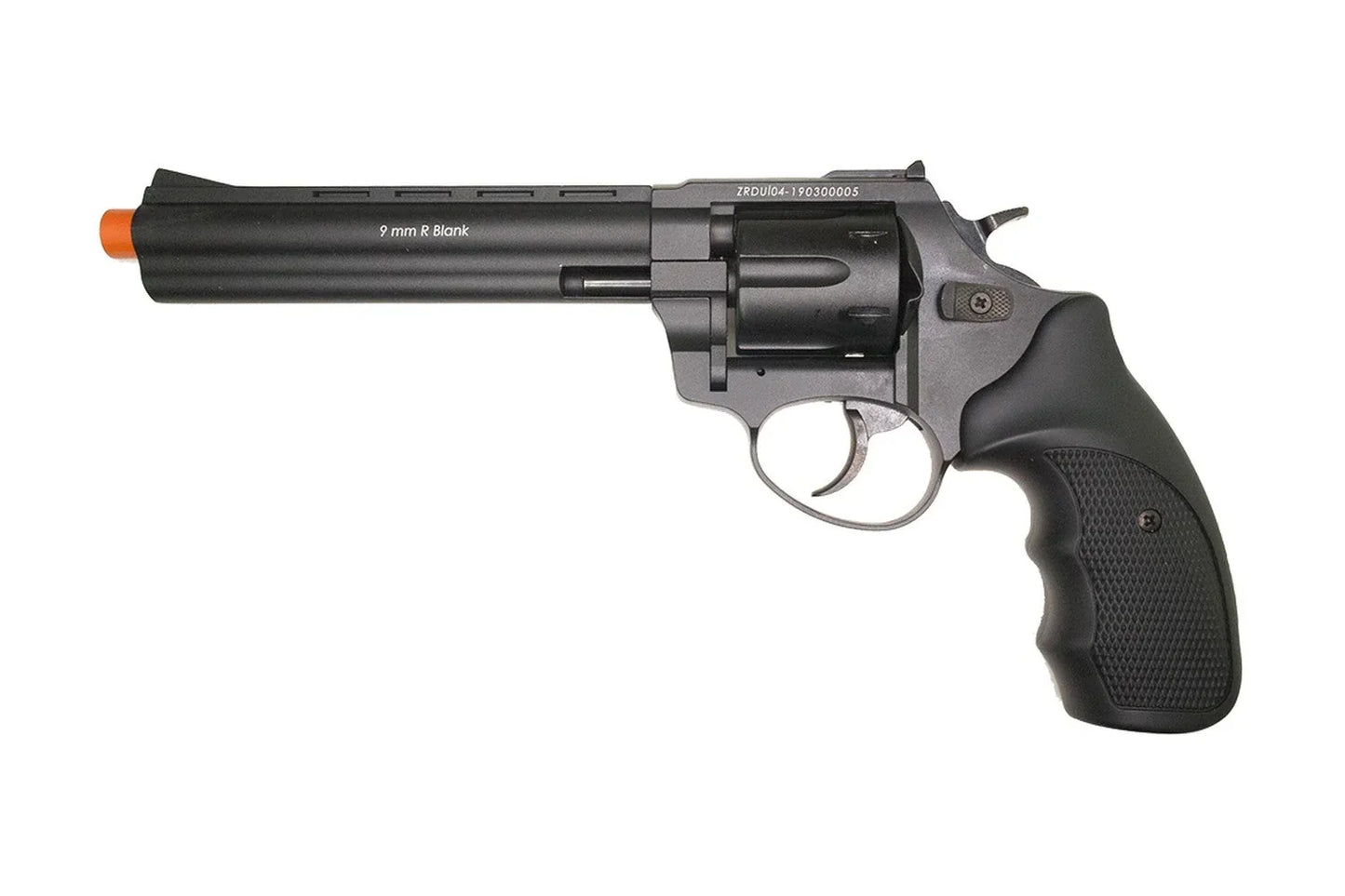ZORAKI R1 6-Inch Barrel Front Firing Blank Revolver, Black