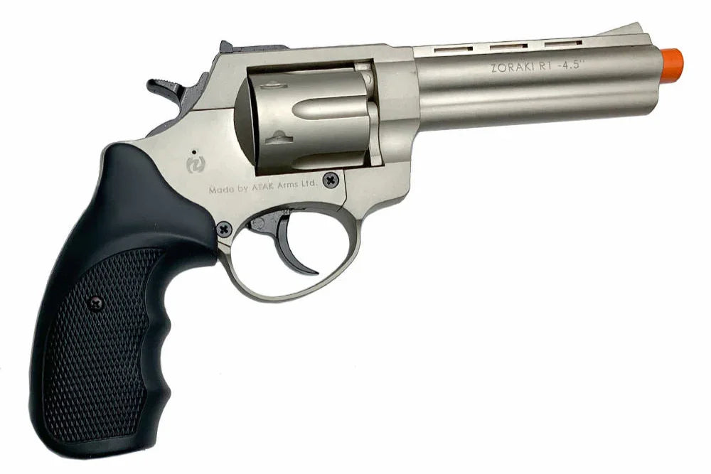 ZORAKI R1 4.5" Barrel Front Firing Blank Revolver in Satin