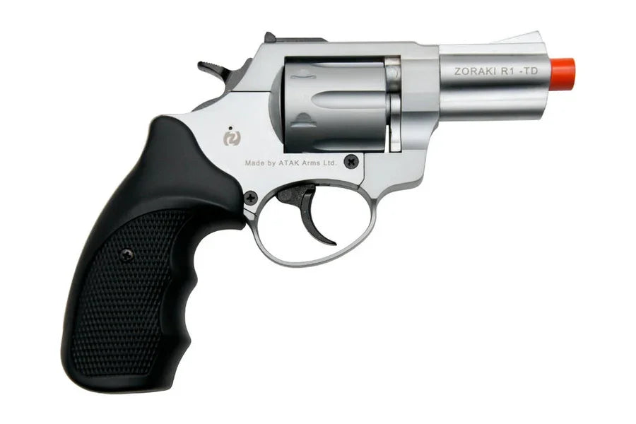 ZORAKI R1 2.5" Barrel Front Firing Blank Revolver in Silver