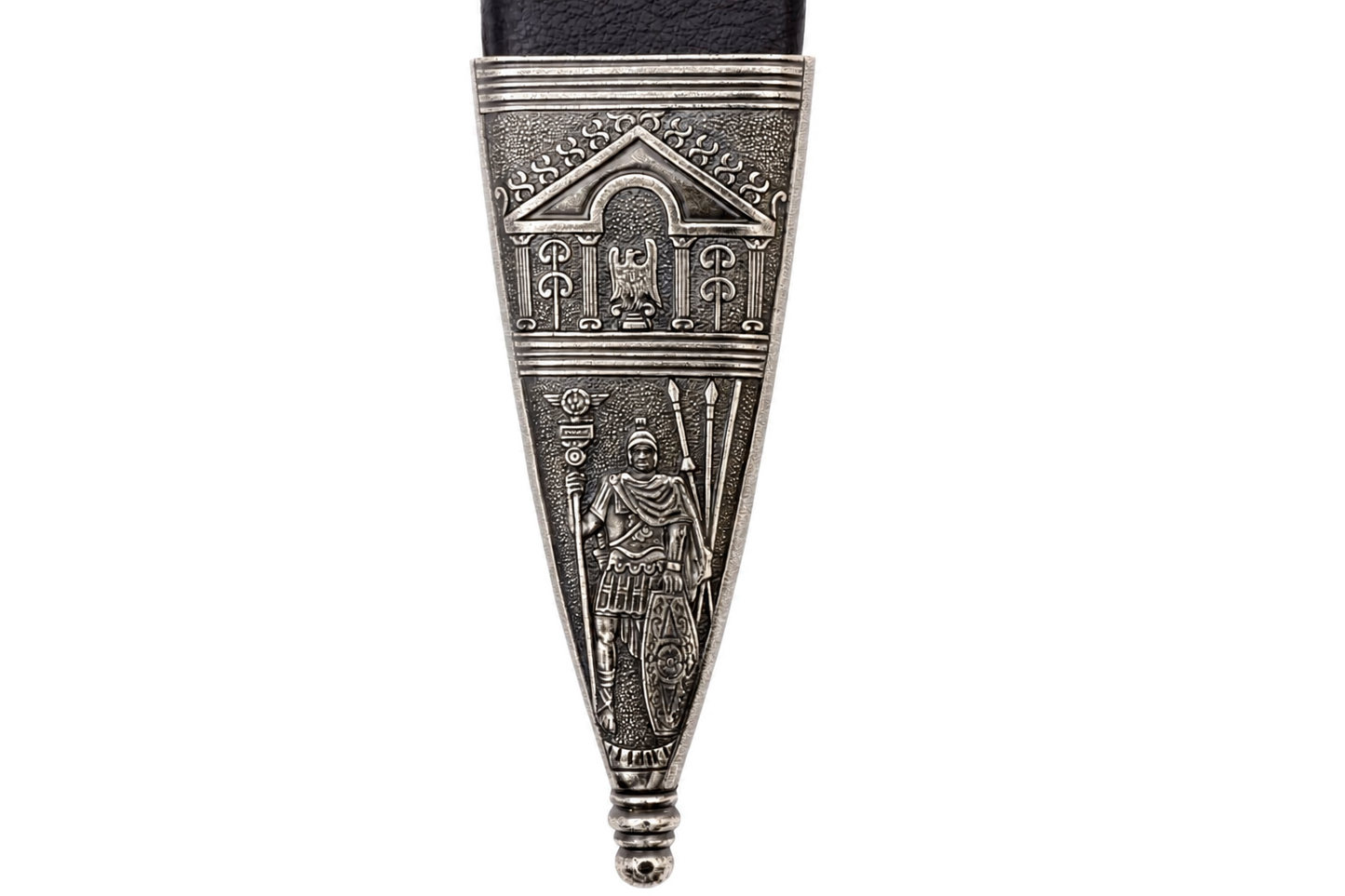 Denix 4116/NQ black scabbard engraved silver-tone tip detail