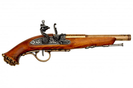 18th century brass trim pirate flintlock pistol non-firing replica