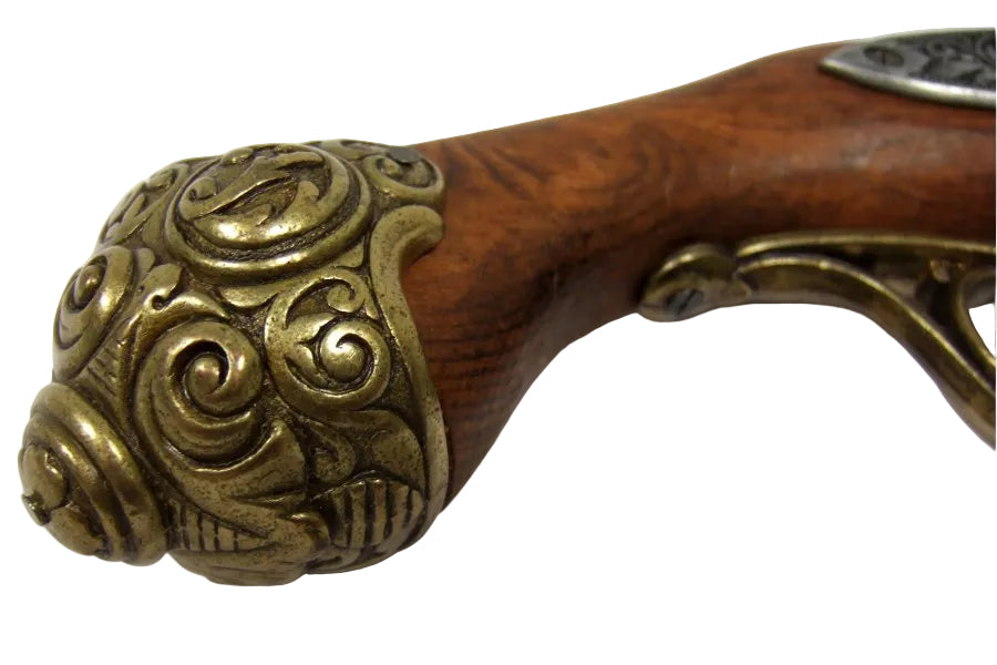 18th century pirate flintlock pistol replica by Denix with non firing collectible design