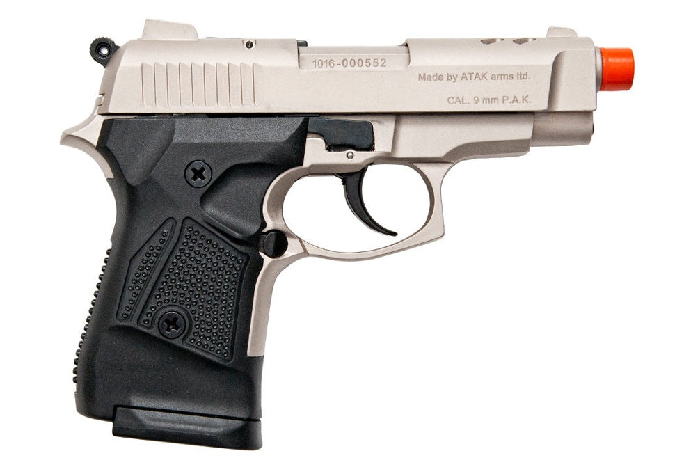 ZORAKI 2914 9mm Semi-Auto Front Firing Blank Gun in Satin - TCN VAULT
