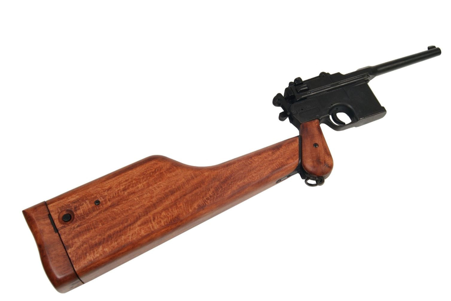 Mauser 1896 C96 With Extended Wood Stock Non-Firing Prop Gun - TCN VAULT