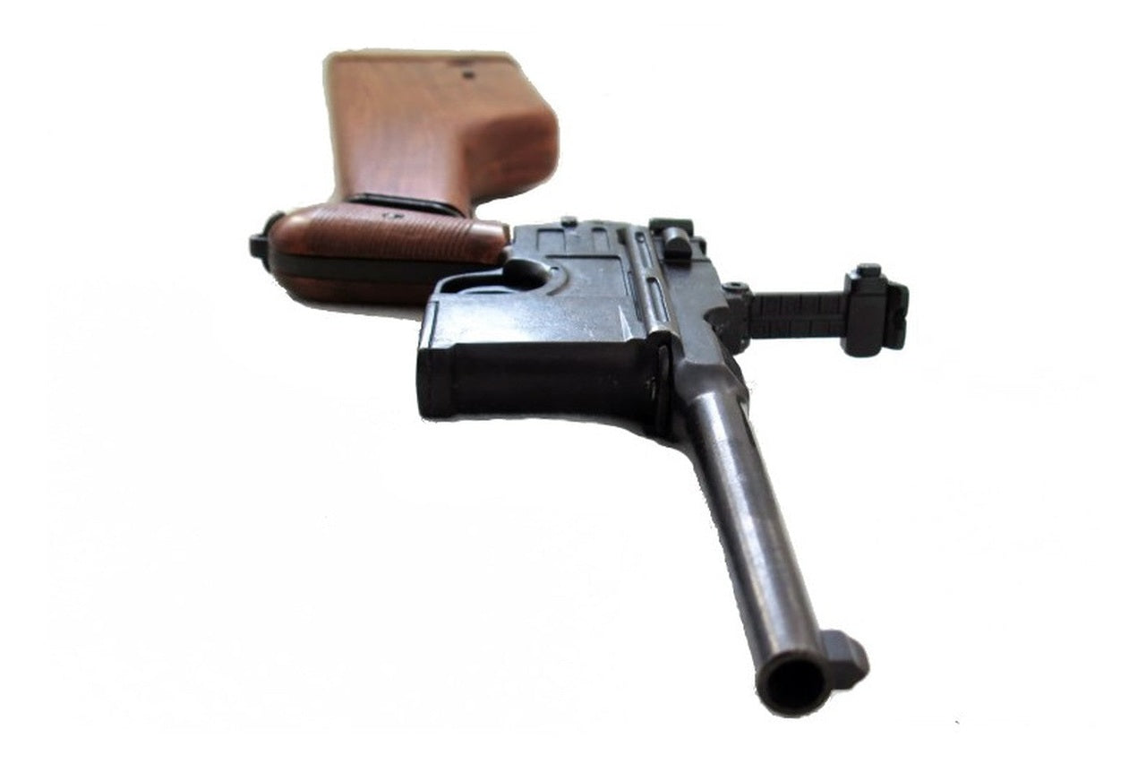 Mauser 1896 C96 With Extended Wood Stock Non-Firing Prop Gun - TCN VAULT