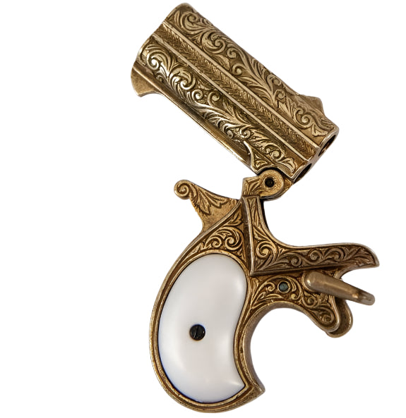 Denix 1866 Gold Engraved Derringer Non-Firing Prop Gun - TCN VAULT