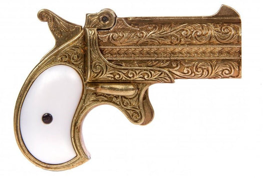Denix 1866 Gold Engraved Derringer Non-Firing Prop Gun - TCN VAULT