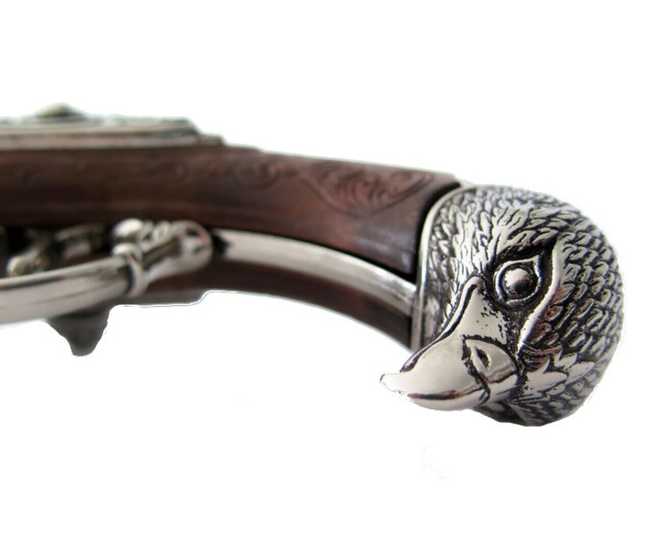 Denix 18th Century Non-Firing 4 Barrel Eagle Decorated Flintlock - TCN VAULT