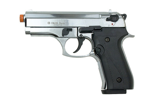 EKOL Dicle 8000 9mm Semi-Auto Blank Gun In Nickel - TCN VAULT