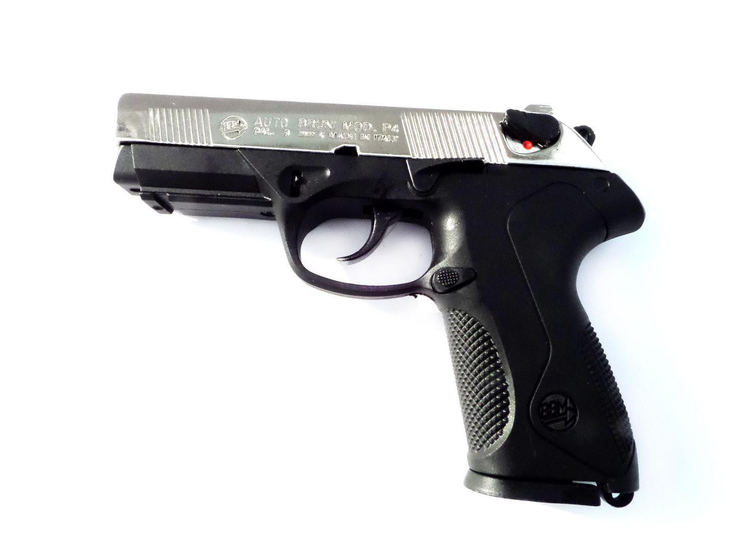 Bruni 9mm P4 Storm Blank Firing Gun in Nickel - TCN VAULT