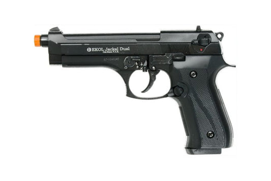 EKOL Jackal Dual 9mm Automatic Blank Gun In Black - TCN VAULT