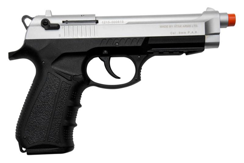 Zoraki M918 Semi-Auto Front Firing Blank Gun in Silver - TCN VAULT