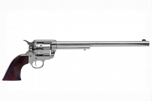 Denix 1873 Buntline Special Non-Firing Revolver in Nickel - TCN VAULT