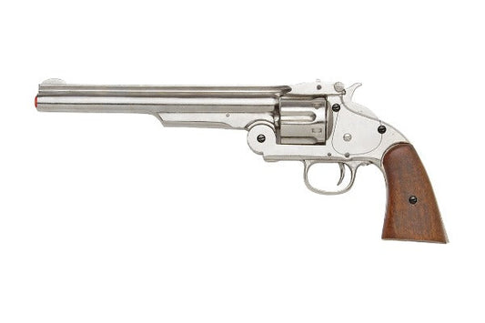 Denix 1869 Schofield Non-Firing Replica Revolver in Nickel - TCN VAULT