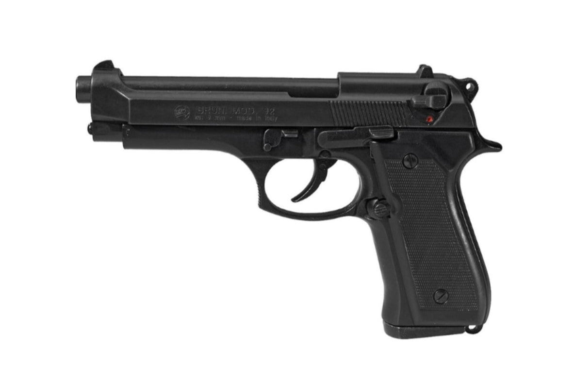 Bruni 9mm M92 Top Firing Blank Gun in Blued Finish - TCN VAULT