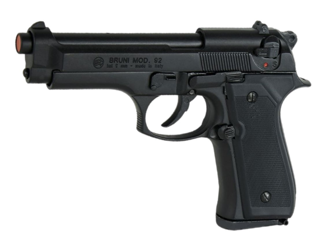 Bruni 9mm M92 Top Firing Blank Gun in Blued Finish - TCN VAULT
