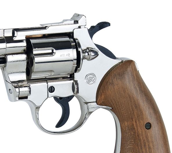 Bruni 9mm Magnum Blank Firing Revolver in Nickel - TCN VAULT