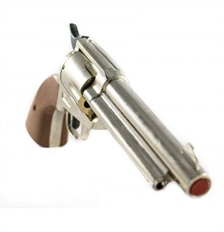 Bruni 1873 Fast Draw Blank Firing Revolver In Nickel - TCN VAULT
