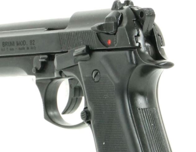 Bruni 9mm M92 Top Firing Blank Gun in Blued Finish - TCN VAULT