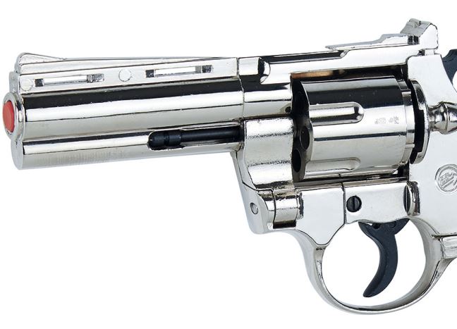 Bruni 9mm Magnum Blank Firing Revolver in Nickel - TCN VAULT