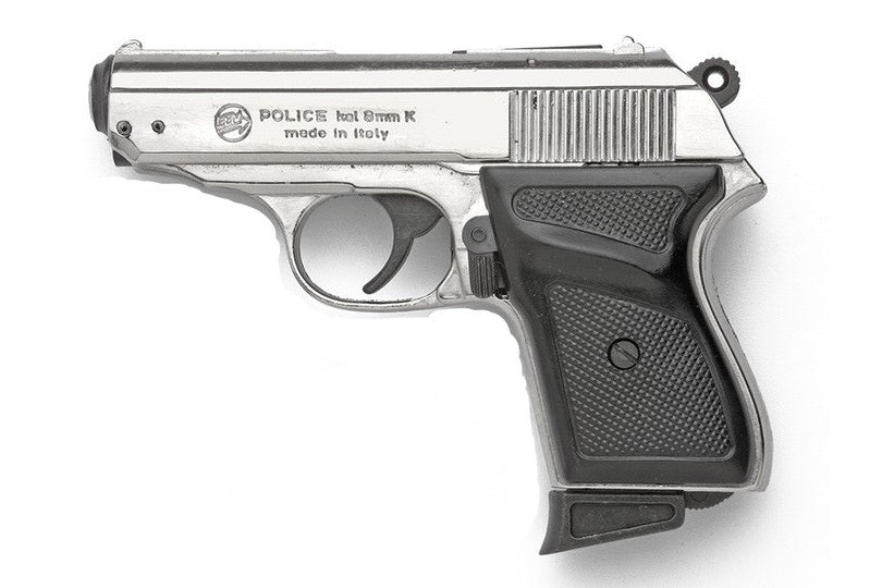 Bruni Police 8mm Top Firing Blank Gun in Nickel Finish - TCN VAULT