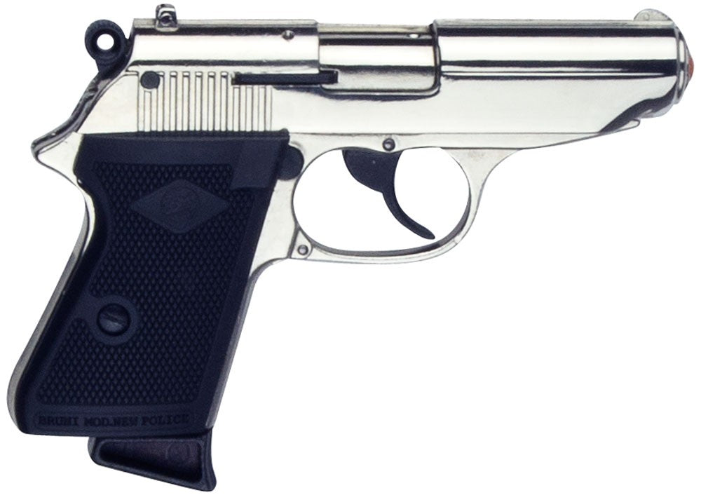 Bruni Police 8mm Top Firing Blank Gun in Nickel Finish - TCN VAULT