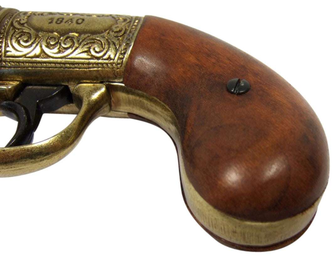 Denix 1840 6 Barrel Pepper-Box Non-Firing Revolver - TCN VAULT