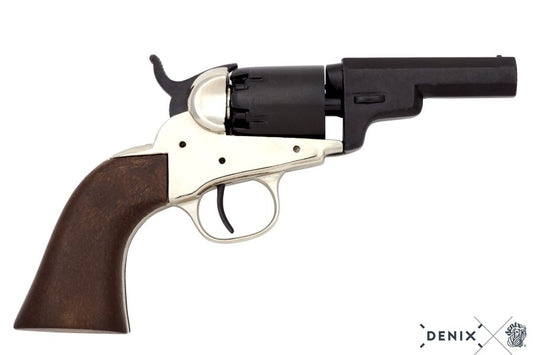 Denix 1849 Dragoon Non-Firing Prop Revolver In Nickel - TCN VAULT