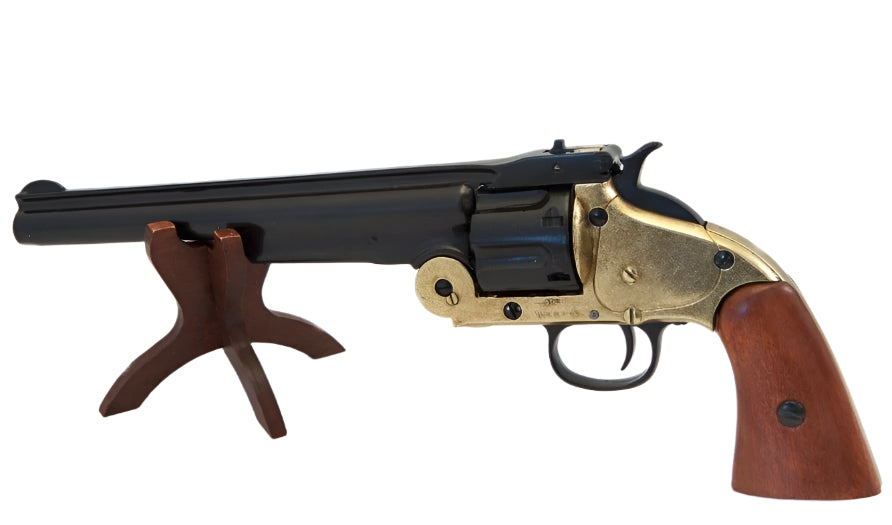 Denix 1869 Schofield Non-Firing Revolver with Brass Trim - TCN VAULT