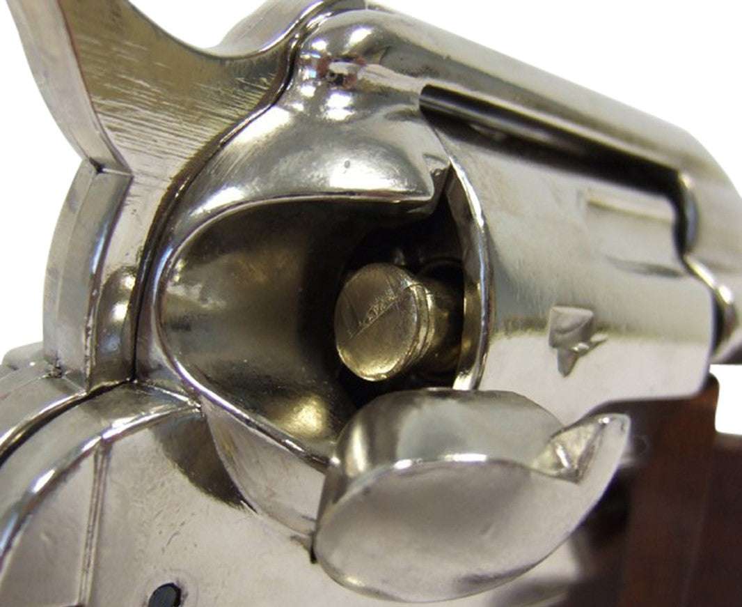 Denix 1873 SAA Peacemaker Non-Firing Revolver in Nickel - TCN VAULT