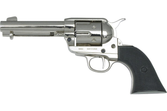 Denix 1873 SAA Fast Draw Non-Firing Revolver In Nickel - TCN VAULT