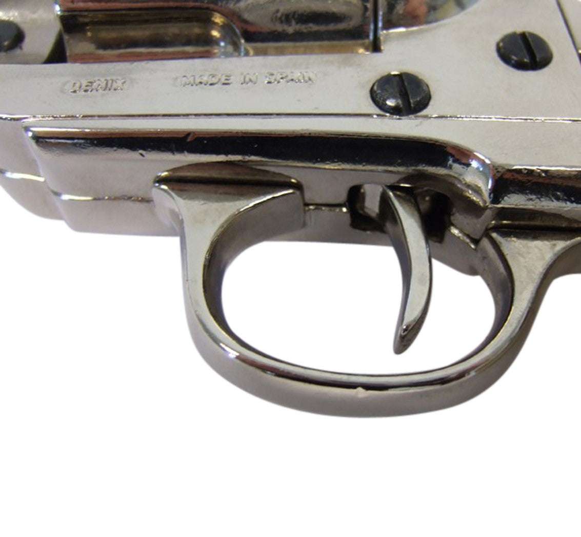 Denix 1873 SAA Peacemaker Non-Firing Revolver in Nickel - TCN VAULT