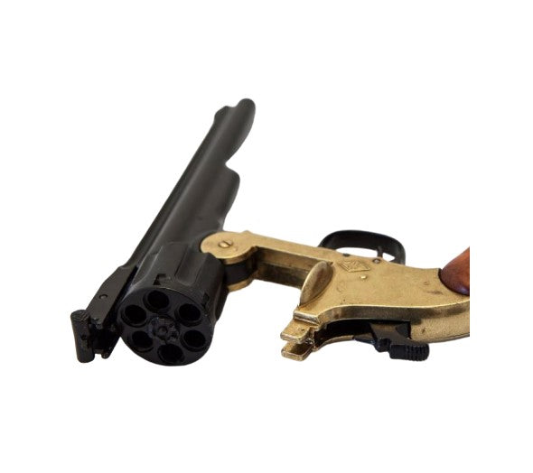 Denix 1869 Schofield Non-Firing Revolver with Brass Trim - TCN VAULT