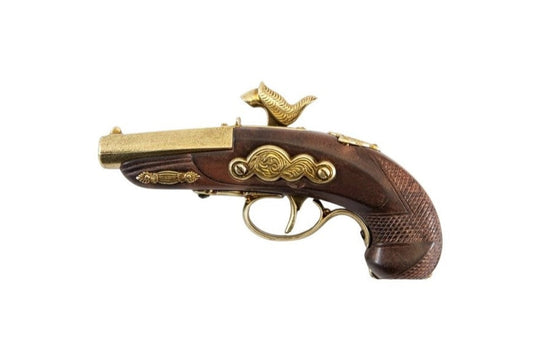 Denix Civil War Philadelphia Derringer Cap Firing Gun In Brass - TCN VAULT