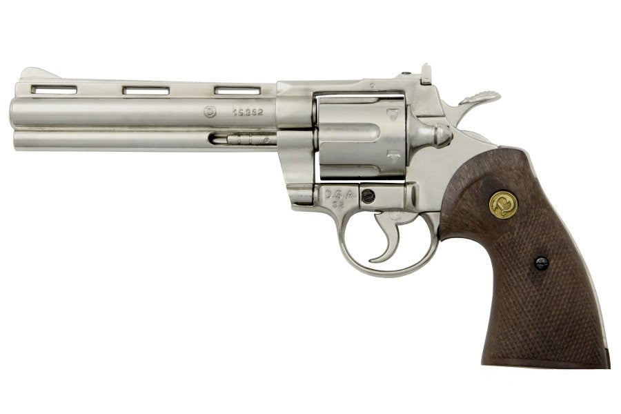 Denix Python 357 Magnum Non-Firing Prop Gun in Nickel - TCN VAULT