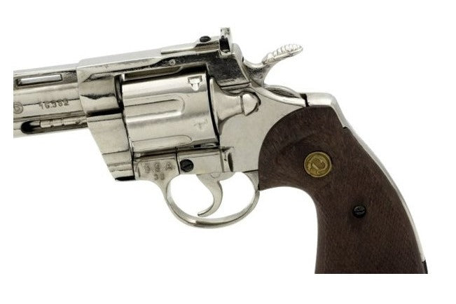 Denix Python 357 Magnum Non-Firing Prop Gun in Nickel - TCN VAULT