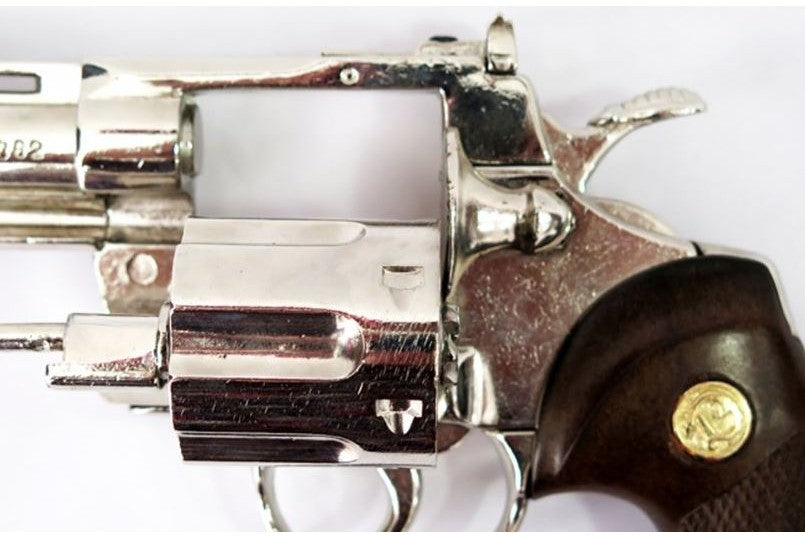 Denix Python 357 Magnum Non-Firing Prop Gun in Nickel - TCN VAULT