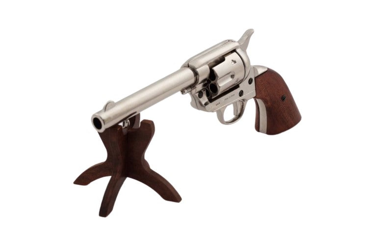 Denix SAA 1873 5.5 inch Barrel Non-Firing Revolver In Nickel - TCN VAULT
