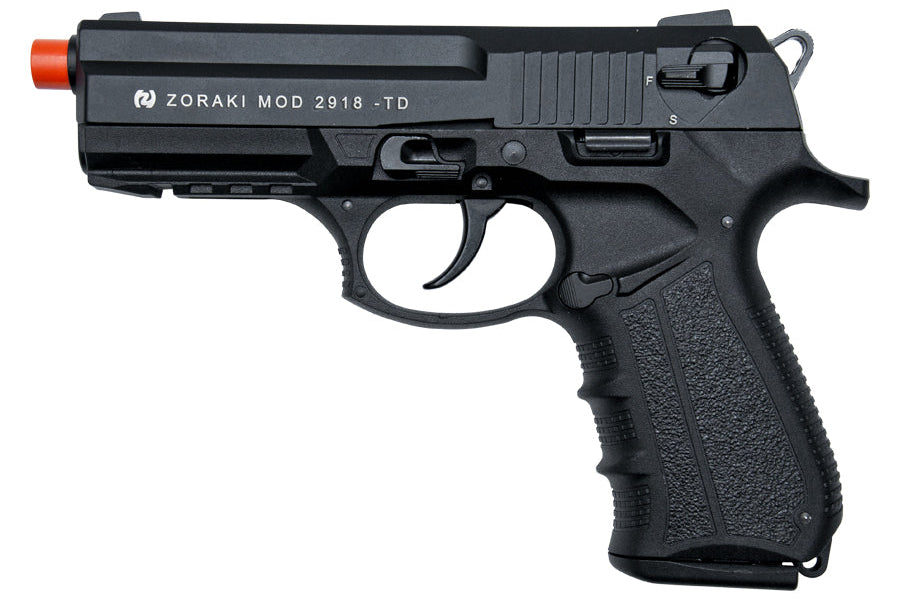 ZORAKI M2918 Semi-Auto 9mm Front Firing Blank Gun in Black - TCN VAULT