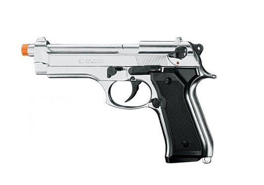 Kimar model 92 front firing blank gun in a nickel finish