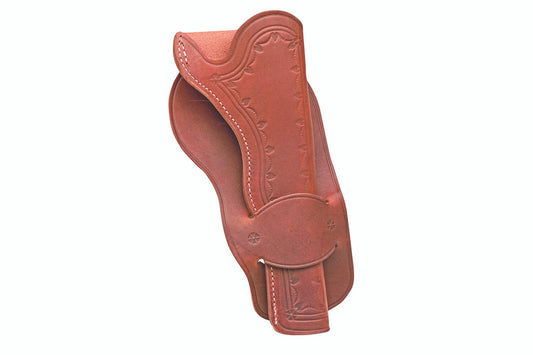 mexican brown leather gun holster for 7.5 inch guns